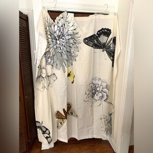 West Elm shower curtain *butterflies on an ivory base*